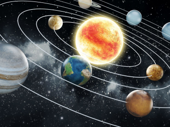 Fototapet Univers - sistem solar 250 x 200 cm 