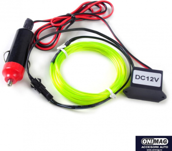 Neon Lumina Ambientala Auto 2M Verde Fosforescent 