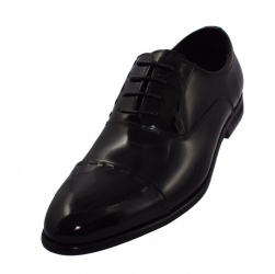 Pantofi barbati din piele naturala Alberto Clarini A084-6A-1 negru 