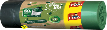 Saci Menajeri cu Snur Fino Green Life 60L 10Buc/Set Verzi-ROSAR37363