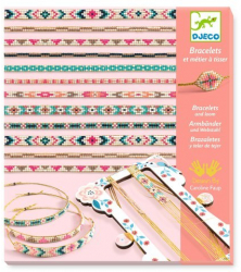 Set creativ Djeco de confectionat bratari cu margele 