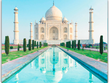 Set pictura cu diamante cu sasiu Taj Mahal 40x50 cm 