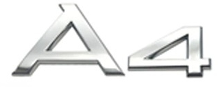 Sticker emblema 3D auto scris A4 