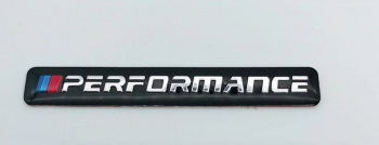 Sticker emblema 3D auto scris BMW M Performance negru X1 X3 X4 X5 X6 F10 F30 E60 E90 