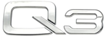 Sticker emblema 3D auto scris Q3 