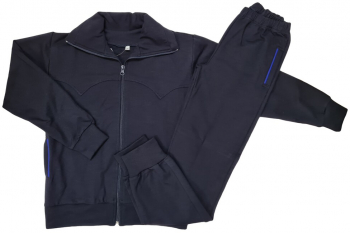 Trening din bumbac UNISEX Negru 170-176cm 15-16ani 