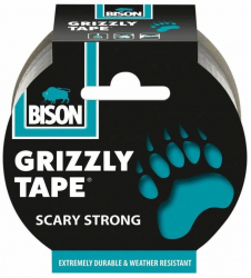 Banda Adeziva BISON Grizzly 48 mm x 10 m Texturata Interior si Exterior Argintiu - TEM490020 