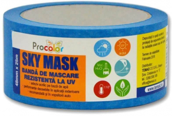Banda de mascare Sky Mask 48mm x 25m Banda de Mascare Procolor-TEM520684 