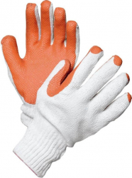 Manus Protectie PROTEK Supergrip Material Textil si Latex Rosu si Alb-TEM800129 