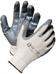 Manusi de Protectie PROTEK Gri Marimea 8 cu Cauciuc Material Bumbac cu Prehensiune Marita - TEM830308 