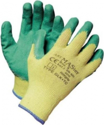 Manusi Protectie PROTEK Latex si Bumbac Verde si Galben-TEM800106 