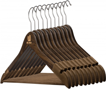 Set Umerase Unic Hangers cu margini de catifea si design classic 10 bucati 