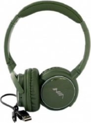 Casti Audio 4 in 1 cu Bluetooth Handsfree Radio FM Micro SD/TF 32&Omega Difuzoare 40mm Incarcare 2h Verde