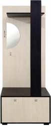 Cuier Wald cu oglinda si pantofar pal Wenge/Montreal 80 x 40 x 202 cm 