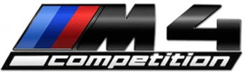 Emblema M4 Competition spate portbagaj BMW Negru 