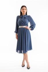 Rochie Eleganta din Voal Indigo NICHI 