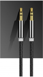 Cablu audio smart cu mufa jack 3.5 mm pentru Aux Black 