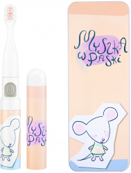 Periuta de dinti electrica VITAMMY Smile Minimini+ pentru copii 3 + cutie travel Animatie Soricel Culoare Piersica TB8041M
