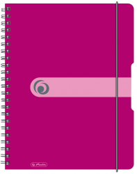 Caiet A4 80f Spirala Elastic Perforat Eotg Coperta Pp Fucsia Opac 