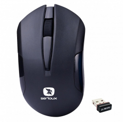 Mouse Serioux wireless Drago 300 1000dpi negru baterie AA inclusa