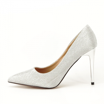 Pantofi argintii eleganti Nina 01 