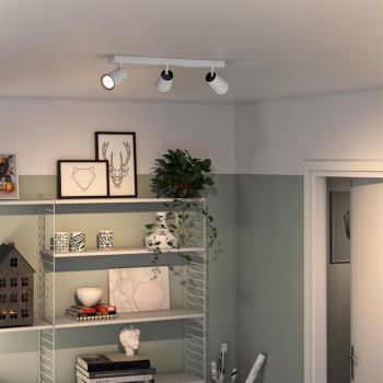 Spot LED luminos Philips myLiving Paisley 3xGU10 5.5W 230V IP20 culoare alb material metal forma dreptunghi 