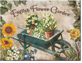 Magnet - Flower Garden Blue Barrow 