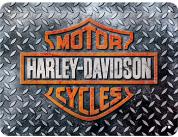 Placa metalica Harley-Davidson - Diamond Plate 