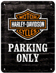 Placa metalica - Harley Davidson Parking Only - 15x20 cm 