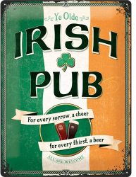 Placa metalica - Irish Pub - 30x40 cm 