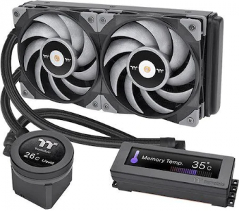 Cooler procesor si memorii cu lichid Thermaltake Floe RC RGB 240 Premium Edition cu display 