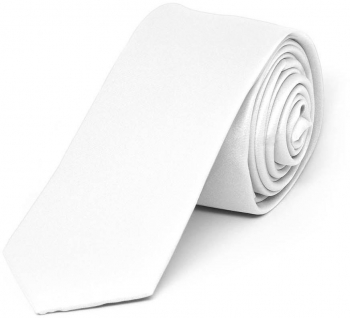 Cravata cu aspect matasos Alb 155 x 5 cm Vivo 