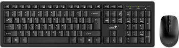 KIT wired GENIUS USB tastatura 104 taste concave Plus mouse optic 1000dpi 3 butoane black 31330007400 