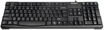 Tastatura cu Fir Conectare USB Taste cu Margini Rotunjite Taste Inscriptionate Laser Negru 