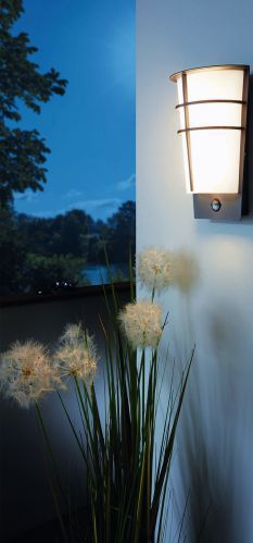 Aplica exterior cu senzor de miscare EGLO BREGANZO 1 96017 LED 2X2.5W 360lm 3000K IP44 Argintiu alb 