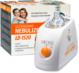 Aparat aerosoli cu ultrasunete Little Doctor LD-152U debit si dimensiuni particule reglabile pentru uz casnic si profesional Alb 