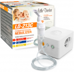 Aparat aerosoli Little Doctor LD-213C nebulizator cu compresor 3 moduri de nebulizare pentru uz casnic si profesional Alb 