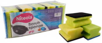 Bureti pentru Bucatarie Niteola Scrub Sponge Grip 5Buc/Set-ATNL105 