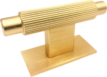 Buton pentru mobila Arpa Plate finisaj alama intunecata periata 70x25 mm 