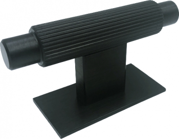 Buton pentru mobila Arpa Plate finisaj negru periat 70x25 mm 