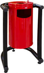 Cos gunoi stradal RAKI 45x42xh72cm rosie 