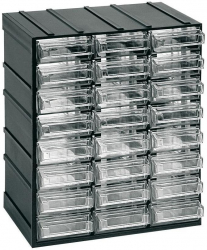 Cutie depozitare ARTPLAST cu 24 sertare transparente 192x148x230mm 