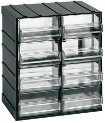 Cutie depozitare ARTPLAST cu 8 sertare transparente 192x148x230mm 