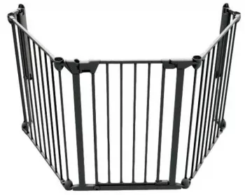 Tarc de siguranta modular cu 3 panouri metal negru Noma N93491 