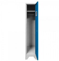 VESTIAR METALIC CU PICIOARE SI 1 USA COLOR ALBASTRU 300x500x1920 mm LxlxH Asamblat PLUS 