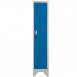 VESTIAR METALIC CU PICIOARE SI 1 USA COLOR ALBASTRU 300x500x1920 mm LxlxH Neasamblat PLUS 