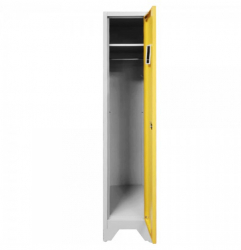VESTIAR METALIC CU PICIOARE SI 1 USA COLOR GALBEN 300x500x1920 mm LxlxH Asamblat PLUS