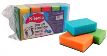 Bureti pentru Bucatarie Niteola Scrub Sponge Maxi 5Buc/Set Multicolore-ATNL101V/5 