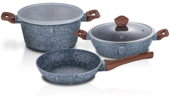 Set oale cratite si tigai marmorate 5 piese din aluminiu forjat Forest Line Berlinger Haus MCT 7060 