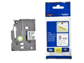 Banda termica laminata Brother TZES221 Negru-Alb 